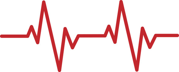 Heartbeat pulse line health medical concept for graphic design, logo, web site, social media, mobile app, ui illustration