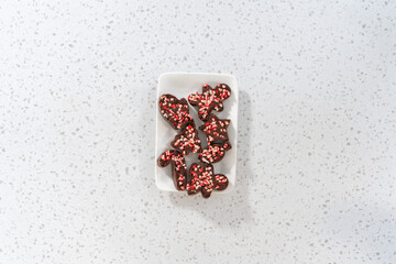 Christmas cookie-cutter peppermint fudge