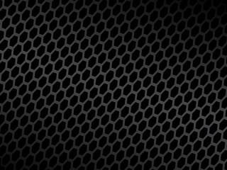 Black metal texture steel background. Perforated metal sheet.