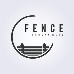 fence logo icon template symbol vector illustration background design