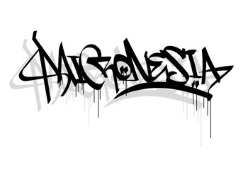 MICRONESIA country graffiti tag style