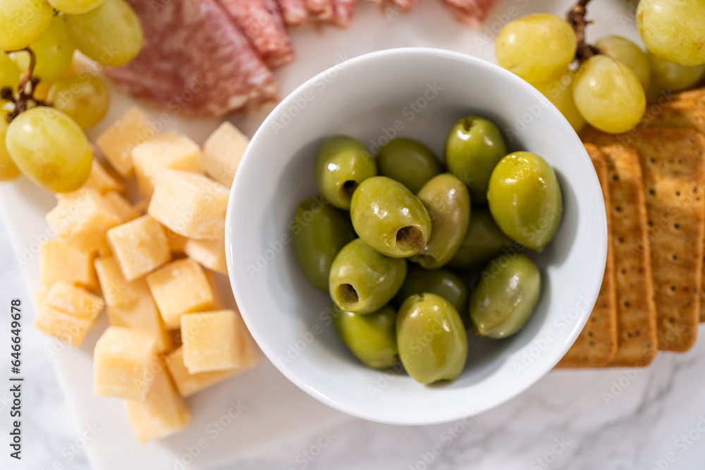 Wall mural charcuterie board