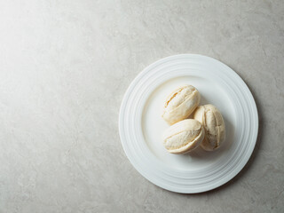 frozen dough bread on plate