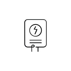 Electrical Panel Line Style Icon Design