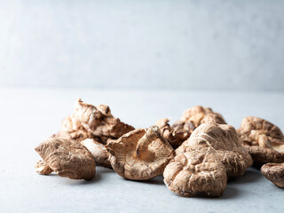 Dried shiitake mushrooms, food ingredients