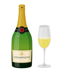 シャンパンのベクターイラスト