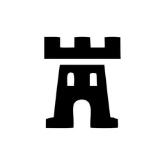 Castle temple logo design template icon