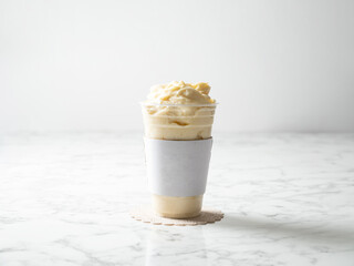 Vanilla frappe in a cup