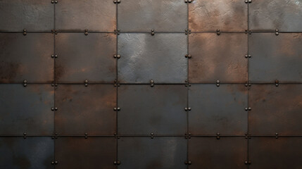 Wall made of old steel plates