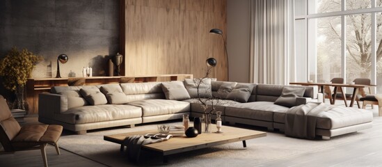 concept for contemporary living room interior.