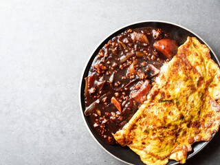 Jjajang Rice Bowl with Egg