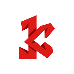 Monogram initial K letter mark logo design. Monogram design vector K logo. Monogram initial letter mark K logo. Design simple K monogram.