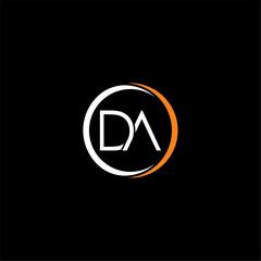 DA Letter Initial Logo Design Template Vector Illustration
