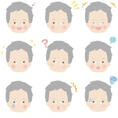 80代(男性)表情セット