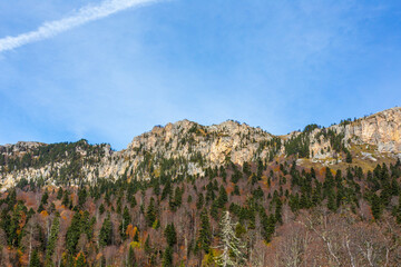 the beginning of autumn, nature walks, mountain panoramas and hiking trails, warm autumn weather.