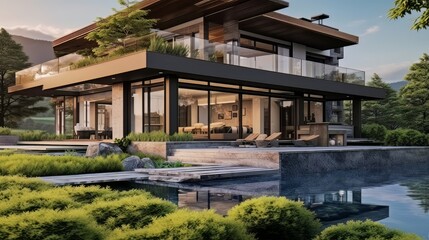 Obraz premium house in the garden