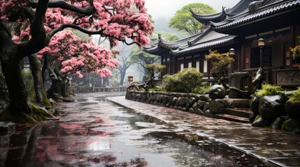 Obraz premium japanese garden in autumn