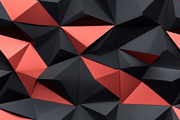 folded paper black pink geometric