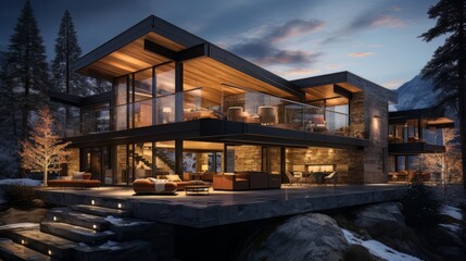 Obraz premium house in the snow