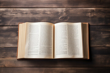 Vintage old books on old wooden board for text input.