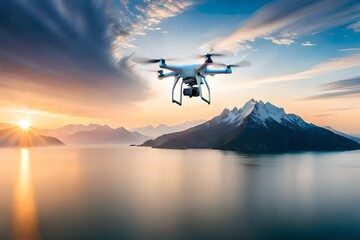 Fototapeta na wymiar drone on the mountains