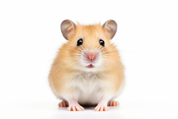 Beautiful hamster on a light background. Generative AI