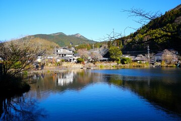 Fototapeta na wymiar Landscape of Kinrin Lake, Yuhuin, Japan