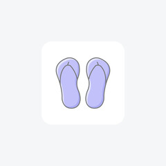Travel Flip Flop Awesome Outline Icon Travel And Tour Icon, Tourism Icon, Exploring World Icons