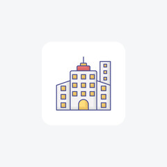 Cityscape Outline Fill Icon Travel And Tour Icon, Tourism Icon, Exploring World Icons