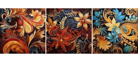 print batik fabric background texture illustration creative seamless, textile paint, ethnic surface print batik fabric background texture