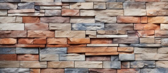 Fototapeta premium Background with texture for designing a brick and stone wall.