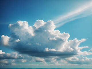 Fototapeta premium Peaceful Horizon: Blue Sky with Clouds