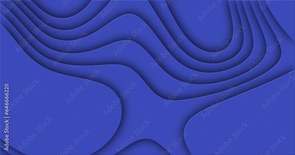 Poster blue cutted abstract background pattern of lines and waves