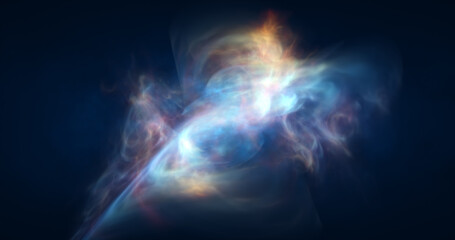 Abstract cosmic multi-colored energy waves glowing background