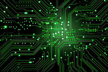 The printed circuit board of a modern computer. Motherboard for electronic systems and equipment.