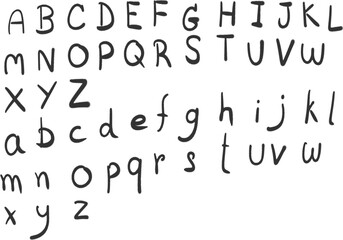 alphabet and numbers, Hand drawn alphabet A B C D E F G H I J K L M N O P Q R S T U V W X Y Z
