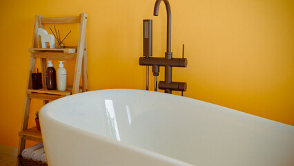 Modern Home Bathroom Interior design, 3d rendering