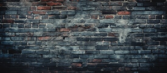 Old vintage brick wall as a gray background in space.