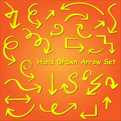illustration of a Hand Drawn Arrow Set