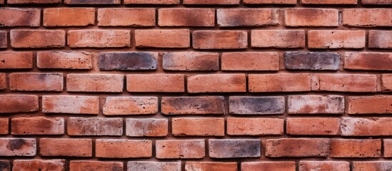Obraz premium Macro shot of a red brick wall.