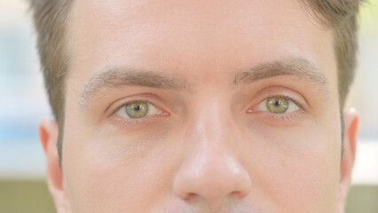 Close up of Male Blinking Eyes