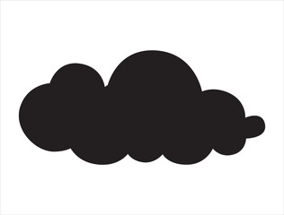 Cloud silhouette vector art white background