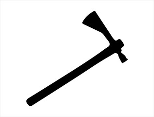 Tomahawk silhouette vector art white background