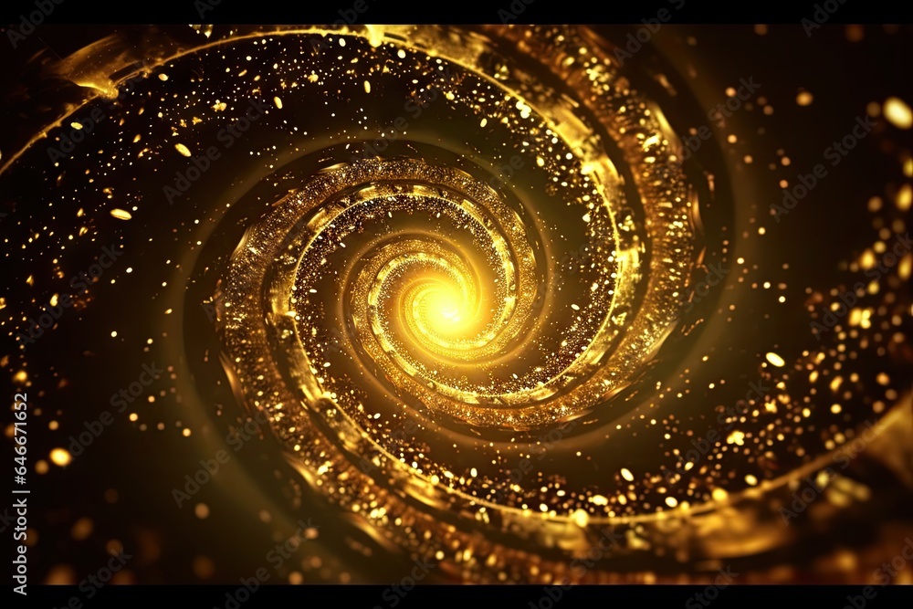Canvas Prints cosmic elegance. shining nebula of light and color. golden swirls of universe. capturing cosmic beau
