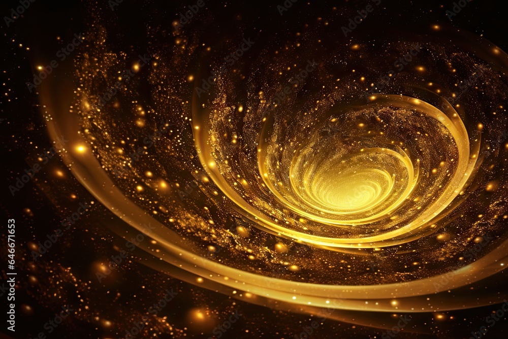 Canvas Prints cosmic elegance. shining nebula of light and color. golden swirls of universe. capturing cosmic beau