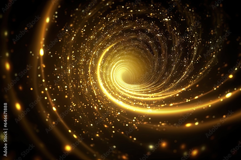 Canvas Prints cosmic elegance. shining nebula of light and color. golden swirls of universe. capturing cosmic beau