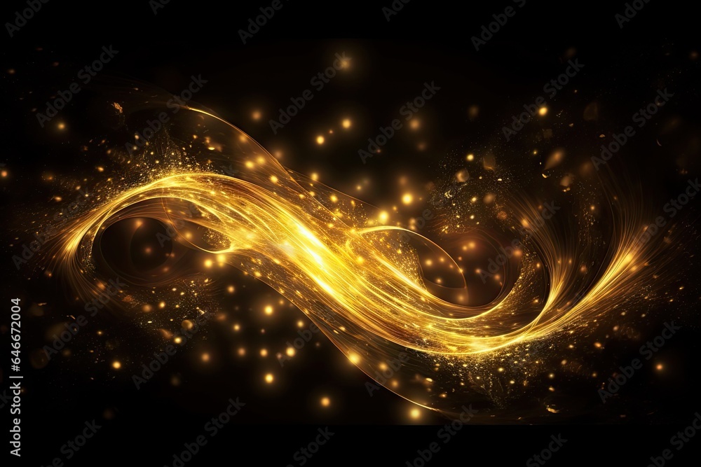 Canvas Prints cosmic elegance. shining nebula of light and color. golden swirls of universe. capturing cosmic beau