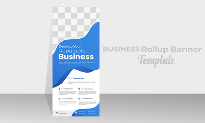 Professional Rollup Banner Template Design. 