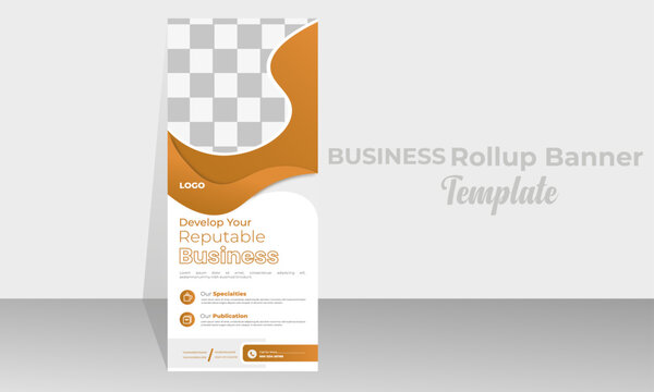 Professional Rollup Banner Template Design. 
