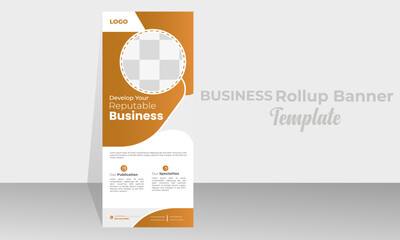 Business rollup or stand banner template design. 